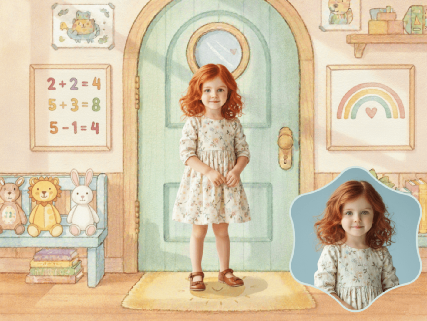 Magical storybook scene